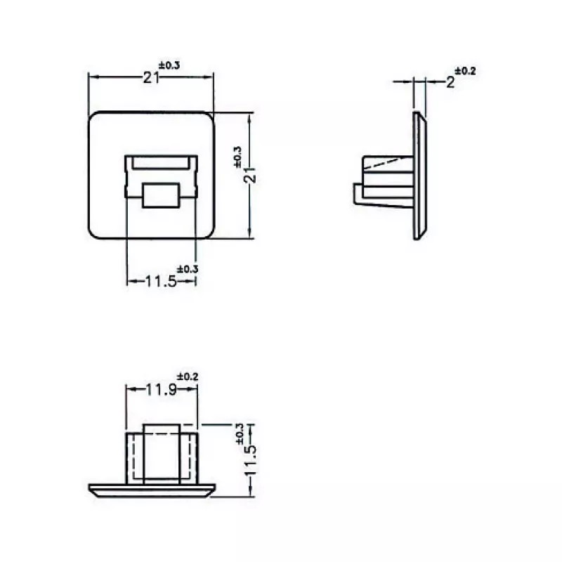 Tampa de segurança para conector fêmea RJ-45 DeLOCK 64019