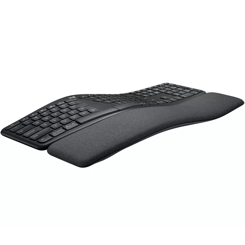 Logitech ERGO K860 - Teclado - Sem fios - 2,4 GHz, Bluetooth 5.0 - QWERTY - GB - Grafite