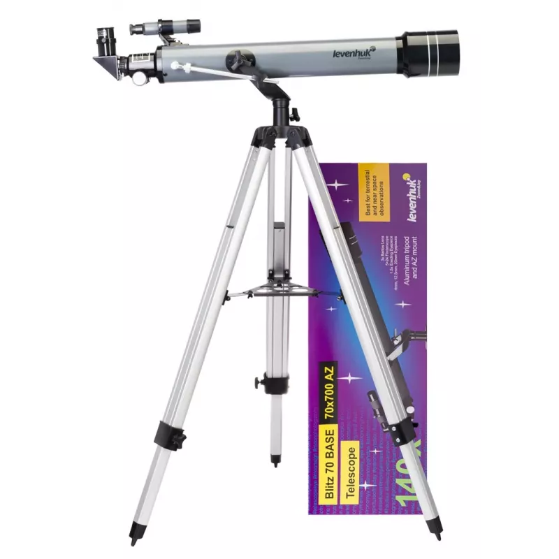 Levenhuk Blitz 70 Base Refrator 140x Cinzento