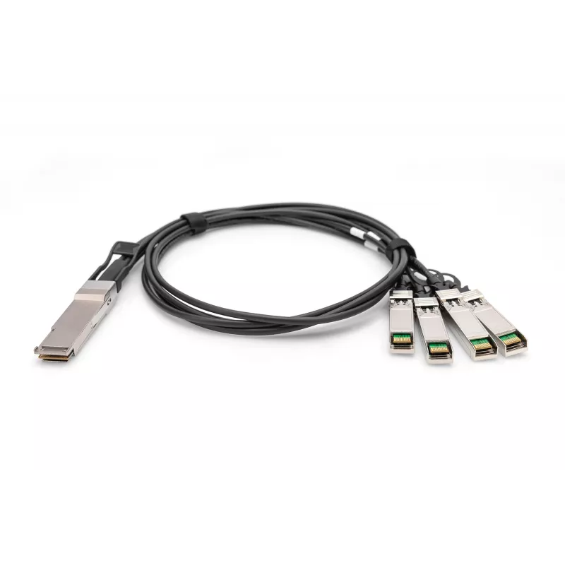 Cabo de ligação direta Digitus 40G QSFP+ para 4x SFP+ 3m