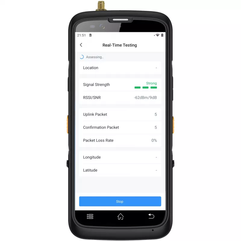 Testador de campo LoRaWAN Wi‑Fi Milesight FT101-868M — Modelo FT101-868M