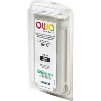 Armor OWA - 130 ml - Photo preto - compatível - recondicionado - cartucho de tinta (alternativa a: HP 72) - para HP DesignJet T1100, T1100ps, T1200,