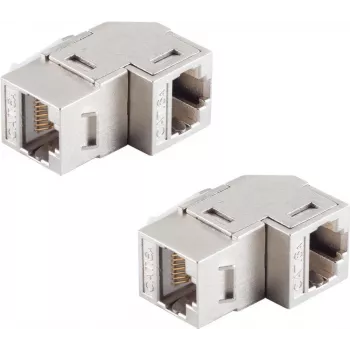 Ficha RJ45 ShiverPeaks BS08-10004-2 CAT 6A angular STP, pack de 2