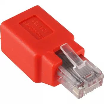 Wentronic Goobay CAT 5e ficha/conector fêmea RJ45, crossover - para redes de 100-MHz (68912)