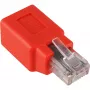 Wentronic Goobay CAT 5e ficha/conector fêmea RJ45, crossover - para redes de 100-MHz (68912)