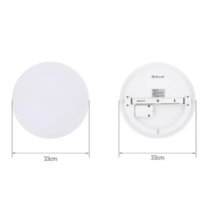 Plafonier Tellur Tellur WiFi LED 24W redondo — plafonier LED inteligente, 24 W, controlo Wi‑Fi, redondo