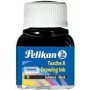 Tinta de desenho Pelikan Drawing Ink A, conteúdo: 10 ml em frasco de vidro, carmim (2) especialmente indicada para tira-linhas, pena de desenho, pincel (201517)