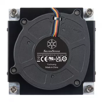 Dissipador de CPU SILVERSTONE SST-XE01-1700A — ventoinha de 8 cm, 1000–5500 rpm, rolamento de esferas duplo, preto
