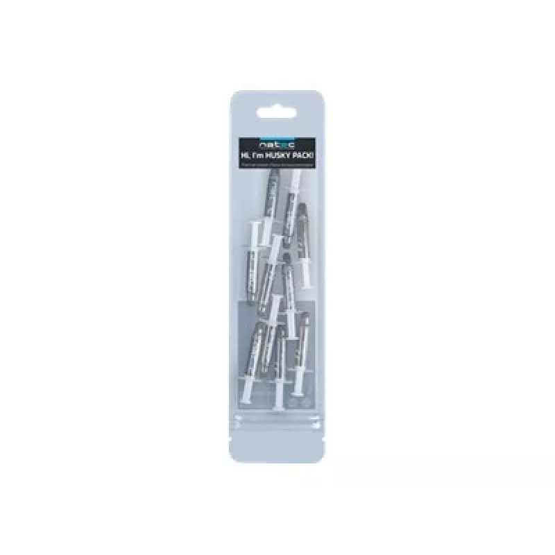 Pasta térmica NATEC Husky Pack NPT-1581, condutividade térmica 4,63 W/m·K, cinzento, -30–280 °C, 10 unid.