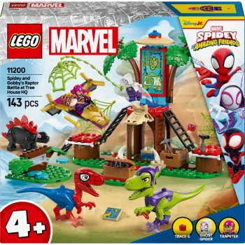 LEGO MARVEL 11200 Batalha no quartel-general da casa na árvore de Spidey e Gobby com raptor