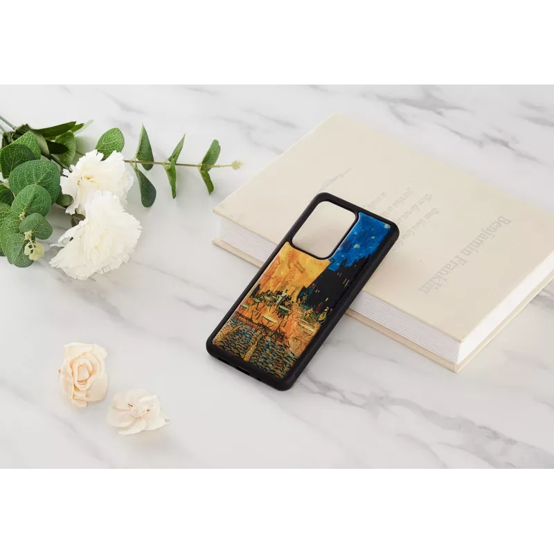 Capa para telefone iKins para Samsung Galaxy S20 Ultra — preto, modelo 'Cafe Terrace'