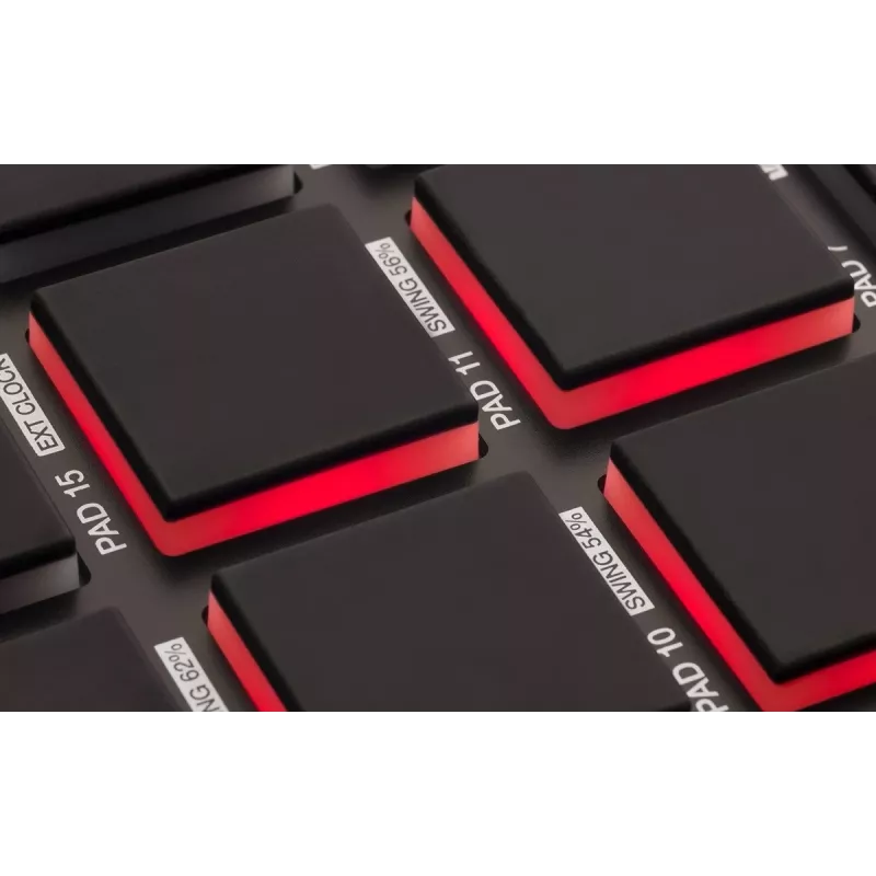 Misturador de áudio Akai MPD218 preto 16 pads Controlador USB MIDI