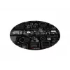 Tapete de proteção de pavimento GENESIS Tellur 300 Gear poliéster preto cinzento branco 1000 mm