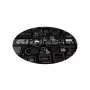 Tapete de proteção de pavimento GENESIS Tellur 300 Gear poliéster preto cinzento branco 1000 mm