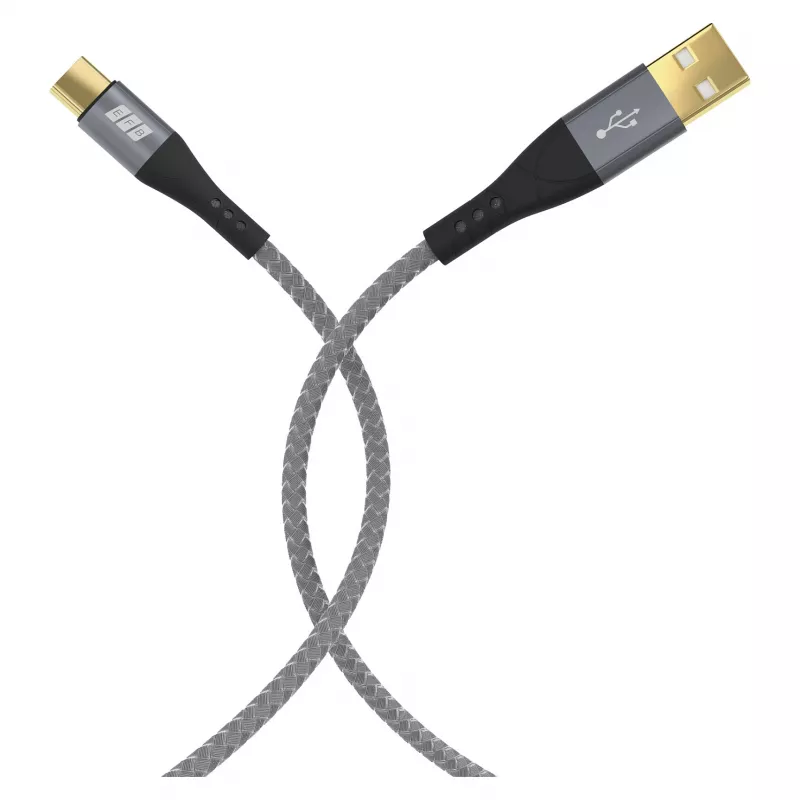 Conjunto de cabos USB-A para USB-C EFB Elektronik 60W QC 3A 2x3m cinzento - Digital/Dados (USB-AC-00009)