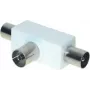 Splitter em T ShiverPeaks 83100 – splitter RF com 2x ficha para 1x conector fêmea