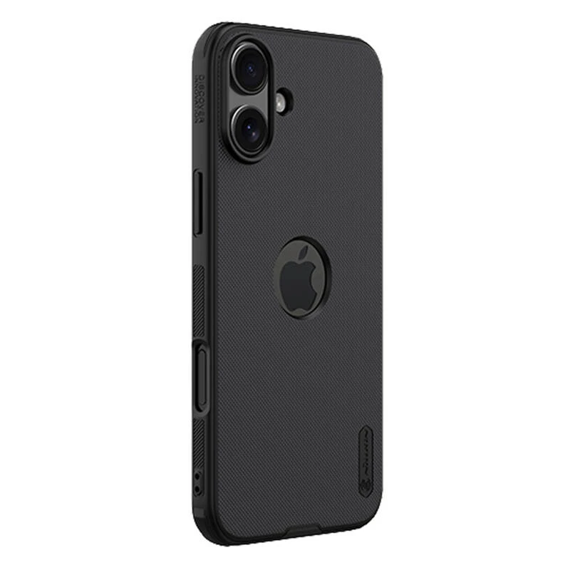Estojo de proteção Nillkin para iPhone 16 Plus Super Frosted Pro — preto, capa rígida fina