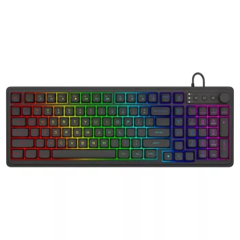 Teclado gaming Savio Galaxis USB QWERTY US inglês preto