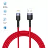 Cabo de dados USB para Lightning Tellur, 3A, 1,2 m, indicador LED, vermelho