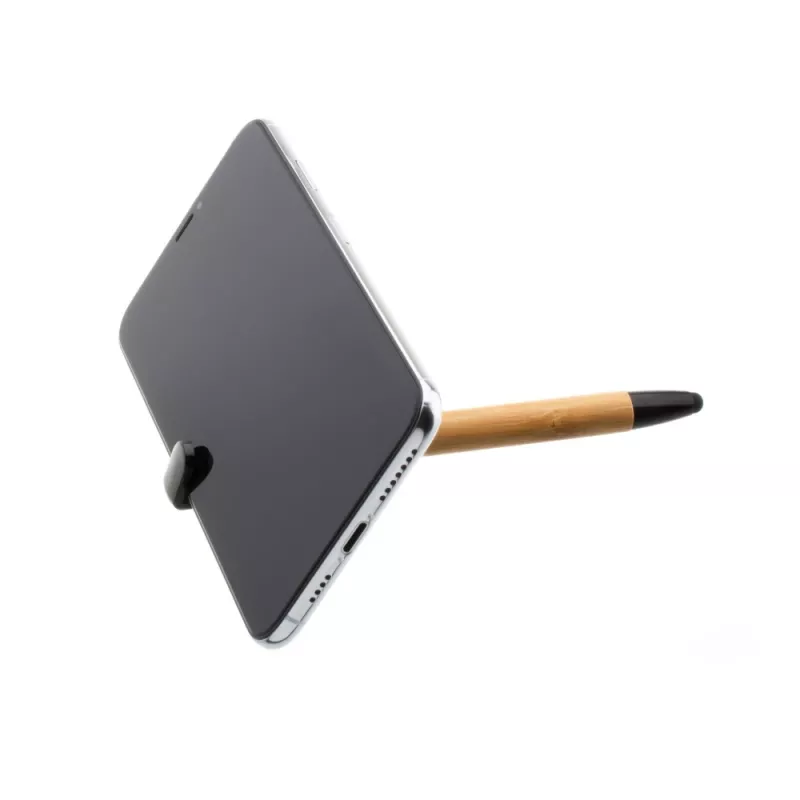 Esferográfica com stylus e suporte FIXED FIXPEN-BA Bamboo — caneta 3 em 1, stylus para ecrã tátil e suporte de mesa integrado