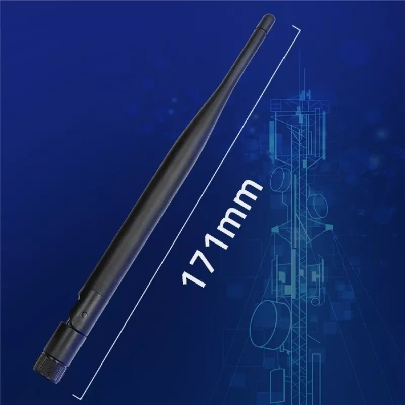 Antena Wi-Fi interior QOLTEC 57046, dupla banda 2,4–2,5 GHz e 5,1–5,8 GHz, 5 dBi, 50 Ω