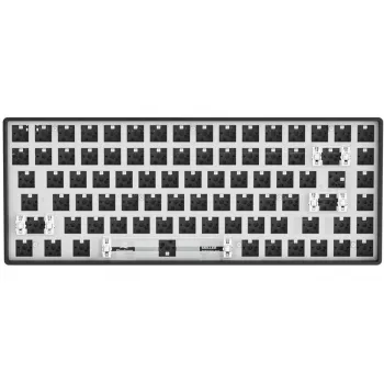 Sharkoon SKILLER SGK50 S3 Barebone Teclado Gaming - teclado gaming totalmente personalizável em layout 75%, Hot-Swap, iluminação RGB, layout QWERTZ
