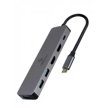 Gembird A-CM-COMBO3-03 adaptador multifunções USB Type-C 3 em 1 (hub + HDMI + PD)