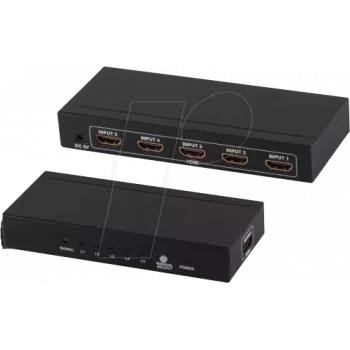 Comutador de vídeo HDMI ShiverPeaks SP05-02005
