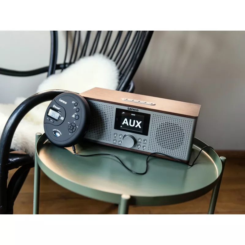 Leitor de MP3 Lenco CD-300 preto