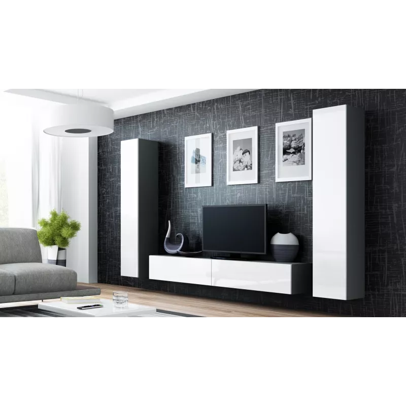 Armário fechado Cama VIGO '180' 180/40/30 carvalho Sonoma/branco brilhante