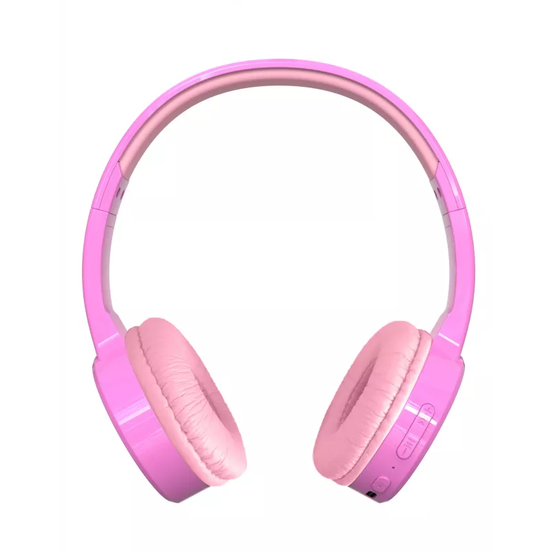 Denver BTH-106P auscultadores over-ear para crianças, com fio e sem fios (Bluetooth), rosa