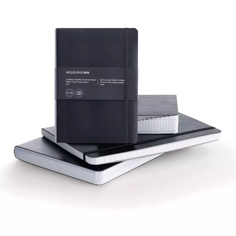Miquelrius LEATHER1839 caderno 104X150 SQU 5mm índice 300fl (envio de mercadorias)