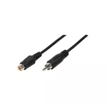 Cabo de extensão de áudio LogiLink - RCA fêmea para RCA macho