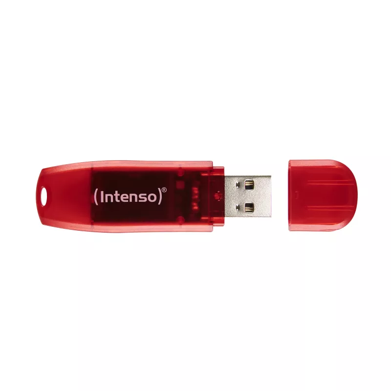 Pen USB Intenso 128 GB USB Type-A 2.0 Vermelho Transparente