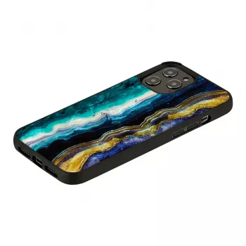 Capa de proteção iKins para Apple iPhone 12 Pro Max – design ágata roxa