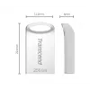Pen USB 256GB Transcend JetFlash 710 USB3.1 prateado