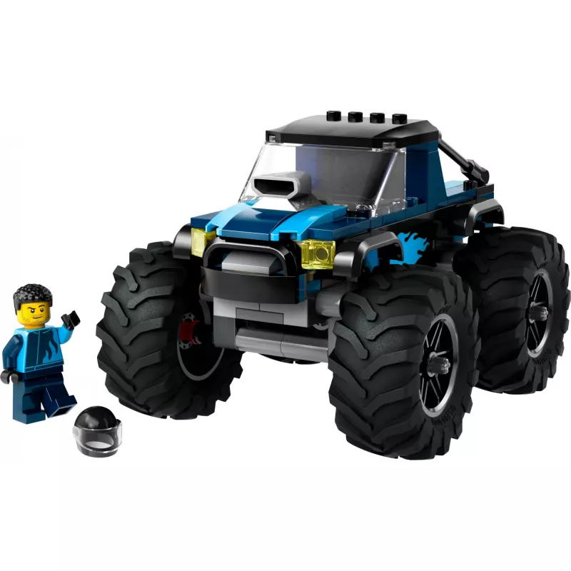 Brinquedo de construção LEGO City 60402 Monster Truck azul com pneus grandes, 148 peças, 1 minifigura, idade 5+