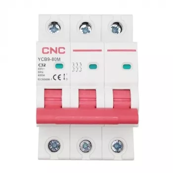 Disjuntor HiSmart NV821556 3 polos 32A característica C (miniatura)