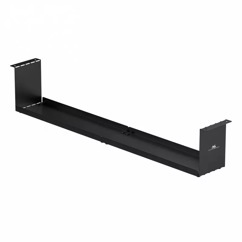 Organizador de cabos compacto Maclean para debaixo da secretária, carga máx. 5 kg, preto, MC-107 B
