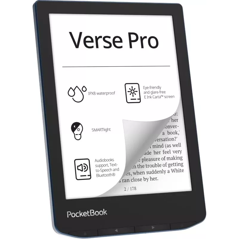 E-reader PocketBook Verse Pro ecrã tátil 16 GB Wi-Fi preto, azul