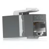 Acoplador Keystone Ubiquiti UACC-Keystone-Coupler-C6A plano aço inoxidável RJ-45