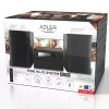 Mini sistema de alta fidelidade estéreo Adler AD 1917 — Bluetooth V5.3, CD/USB/MP3, 2×25 W RMS, sintonizador FM, equalizador de 4 bandas, AUX, preto