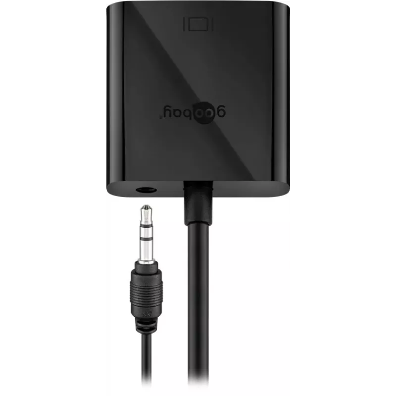 Wentronic Goobay adaptador HDMI / VGA [1x ficha HDMI - 1x conector fêmea VGA, conector fêmea jack 3.5 mm] preto Goobay (68793)