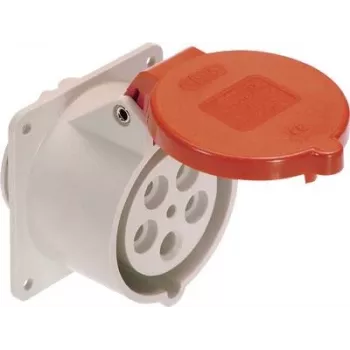 Tomada CEE industrial de embutir AS Schwabe 60440 — 16A 5 polos 400V conector de embutir
