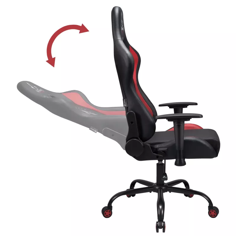 Cadeira de escritório Subsonic SA5609-AC1 assento acolchoado encosto acolchoado preto vermelho