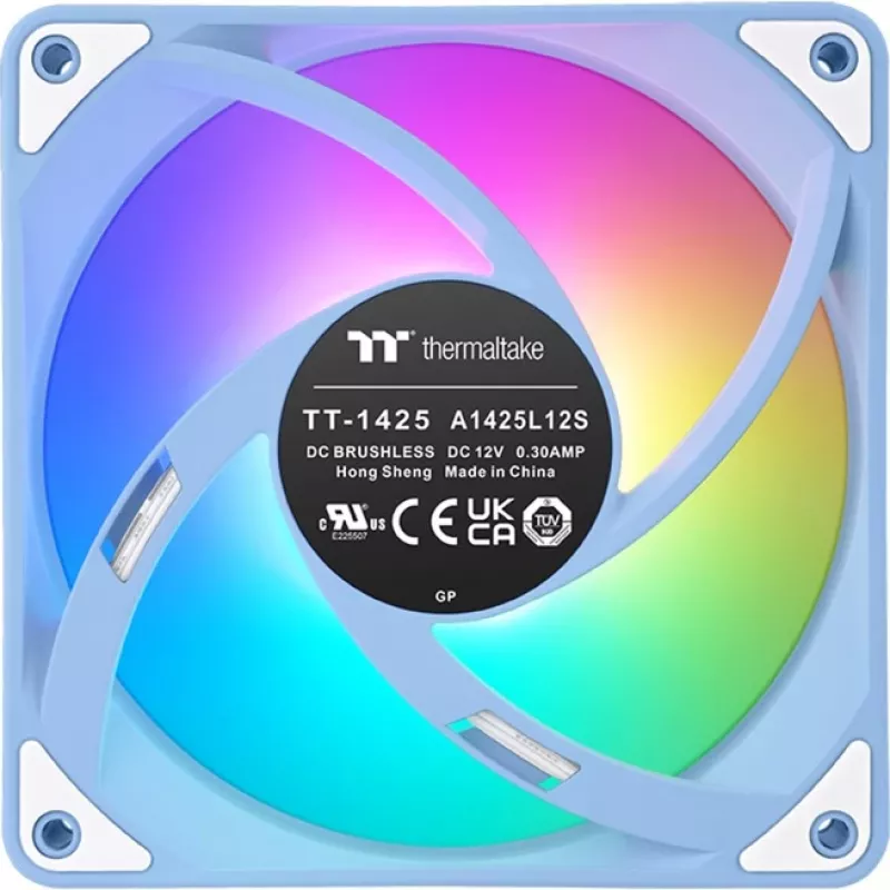 Ventoinha de caixa Thermaltake CT140 EX ARGB 140mm pack de 3 - azul-hortênsia