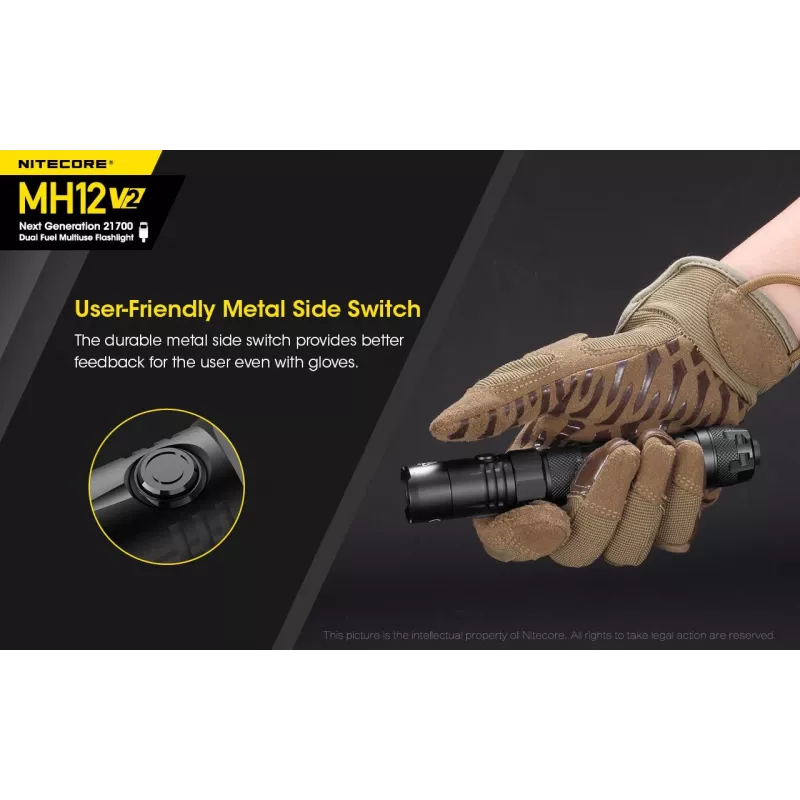 Lanterna de mão Nitecore MH12 V2 preta