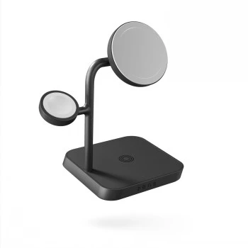 Carregador de dispositivo móvel ZENS ZEAPDC01/00 auscultadores, smartphone, smartwatch, tablet preto AC carregamento sem fios carregamento rápido interior