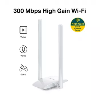Adaptador USB sem fios Mercusys MW300UH