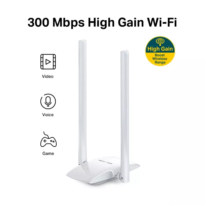 Adaptador USB sem fios Mercusys MW300UH
